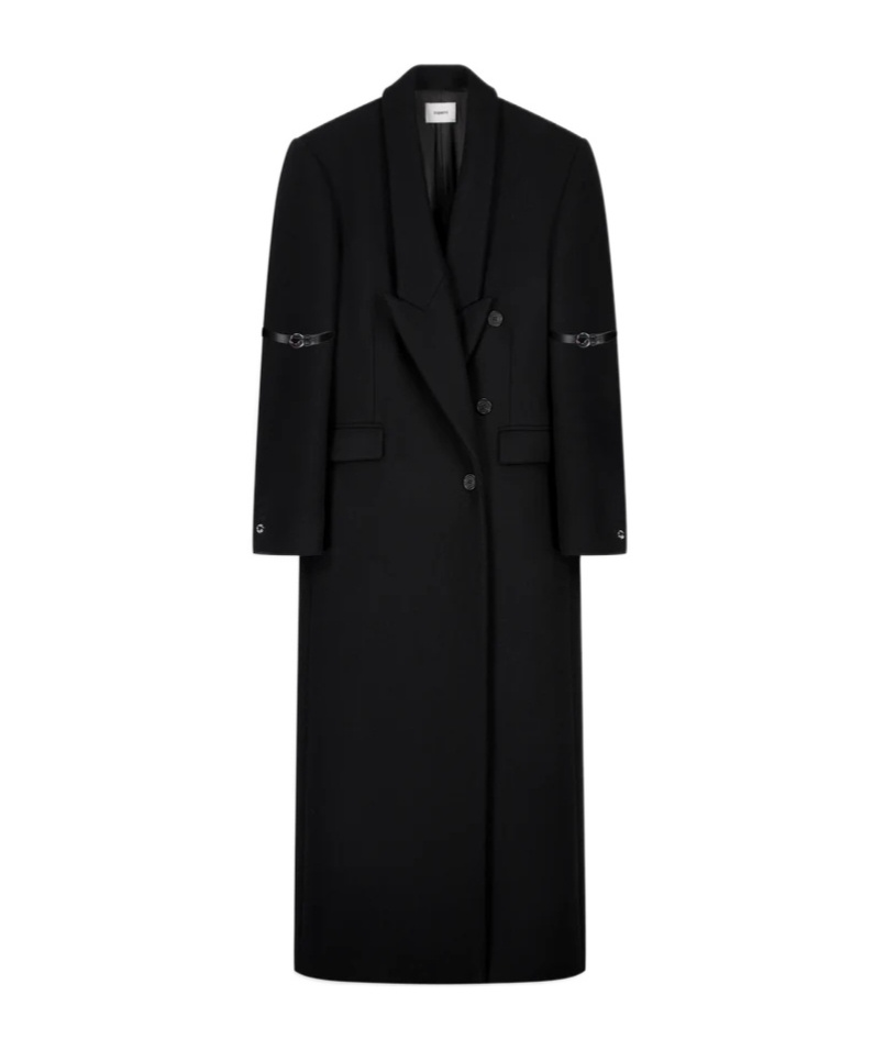 Coperni Double-breasted Coat In Black