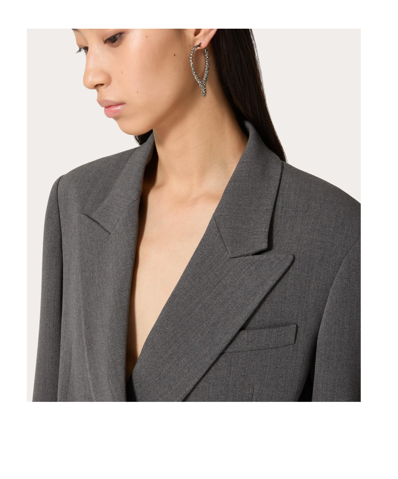 Valentino Shadowshine Metal Earrings In Black