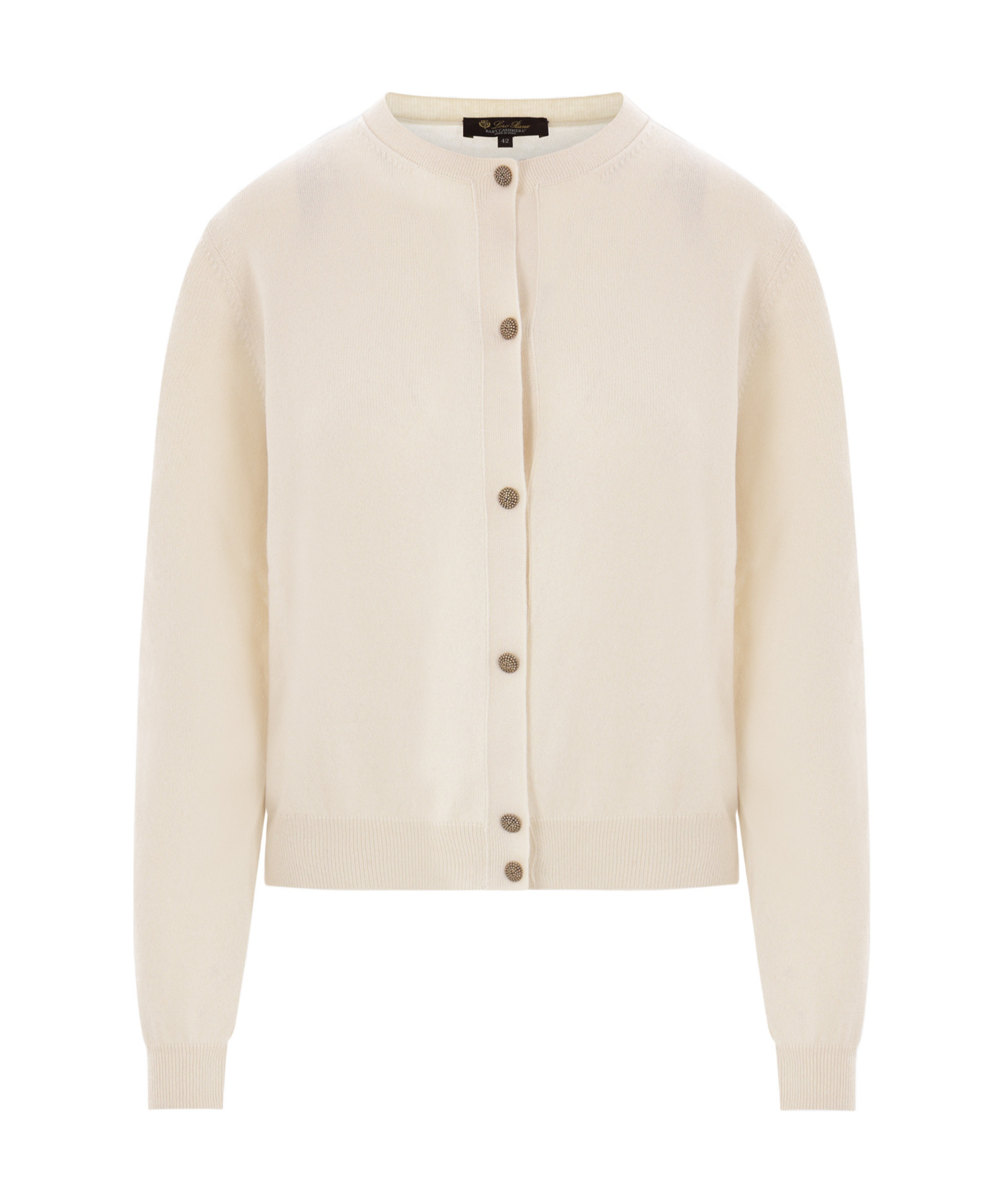 Loro Piana Classic Buttoned Cardigan In White