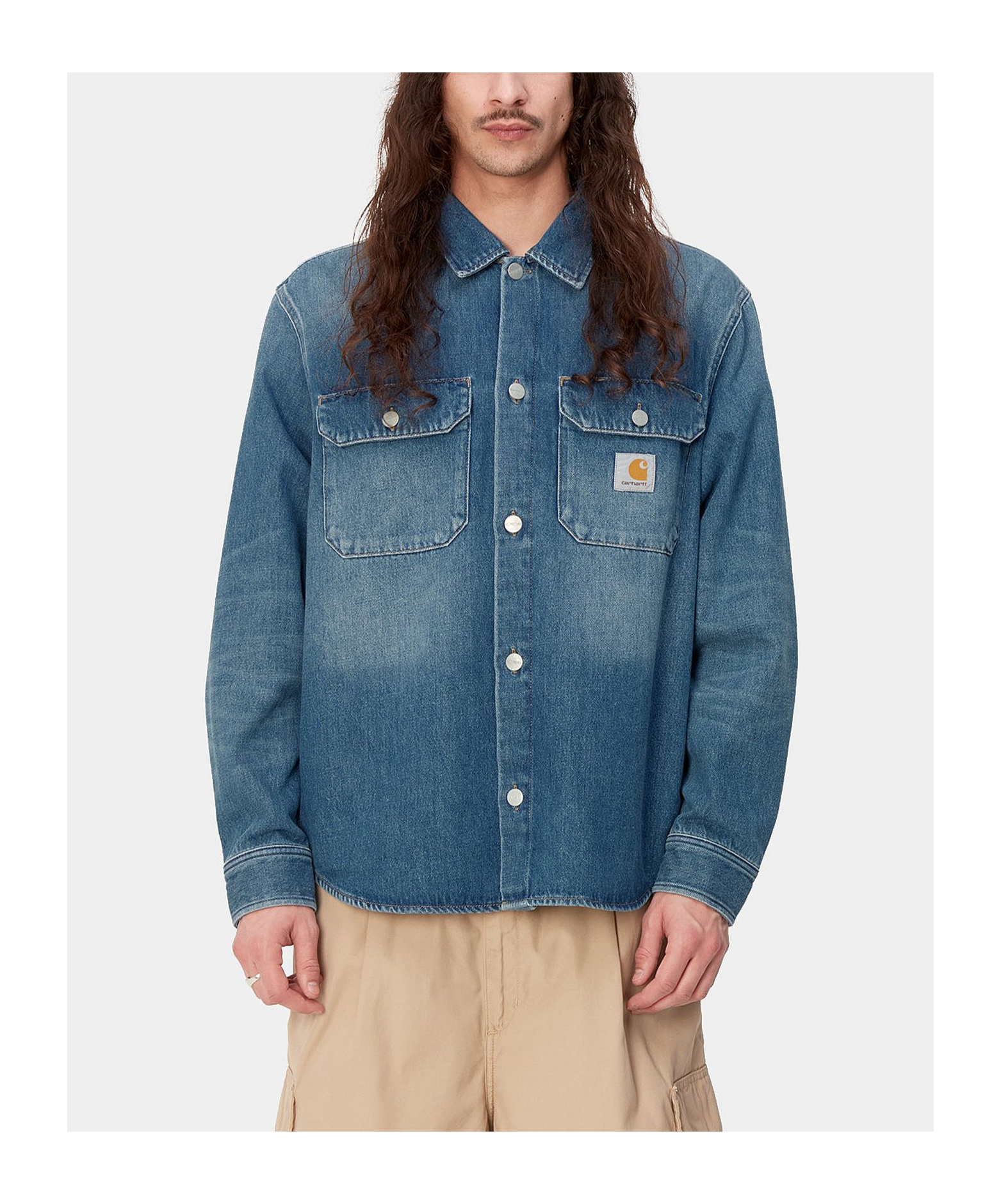 Carhartt Work In Progress Lincoln Denim Shirt Jacket In Blue