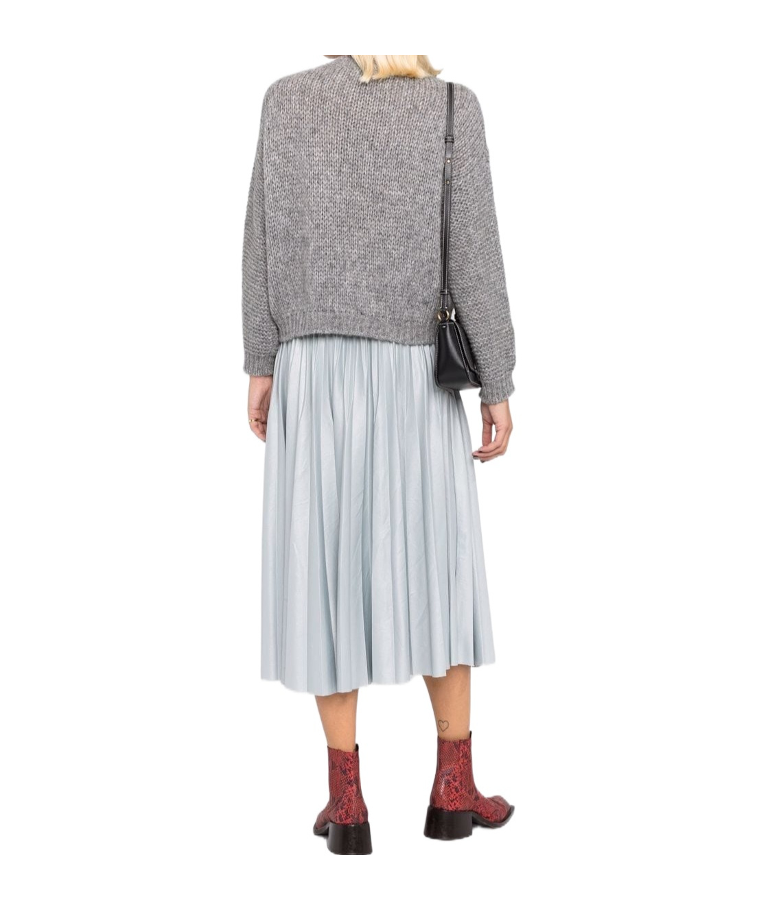 Roberto Collina Soft Knit Crewneck Sweater With Ribbed Finish In Gray
