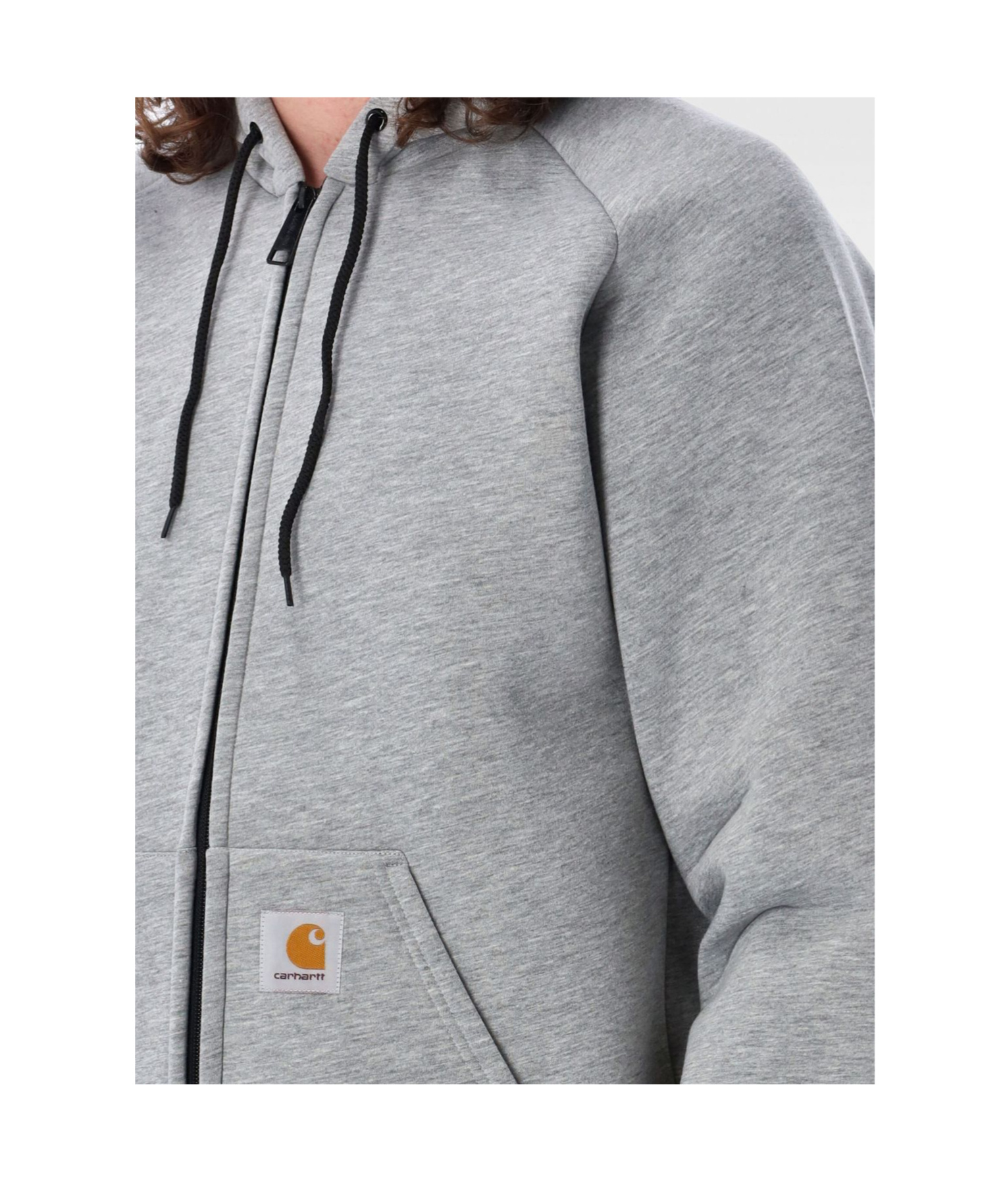 Carhartt Car-lux Logo-patch Jacket In Gray