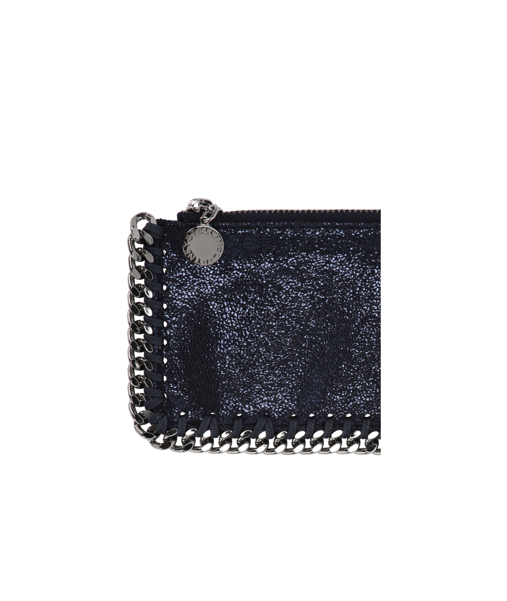 Stella Mccartney Chain Around Zipped Wallet In Black