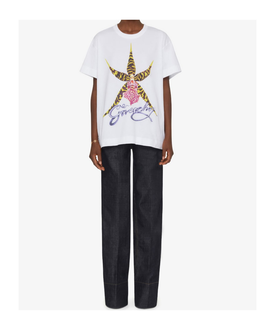 Givenchy Printed Cotton Oversized T-shirt In White