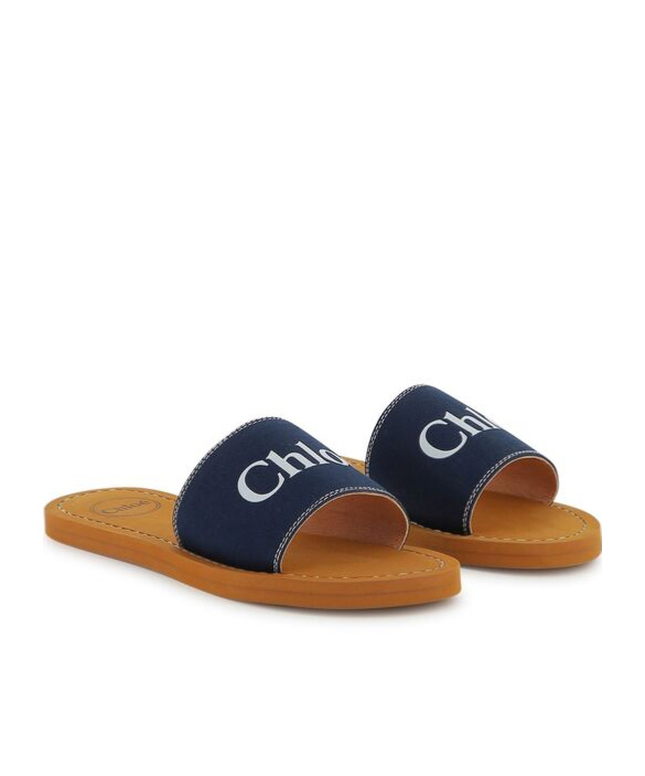 Chloé Round Head Slippers In Brown