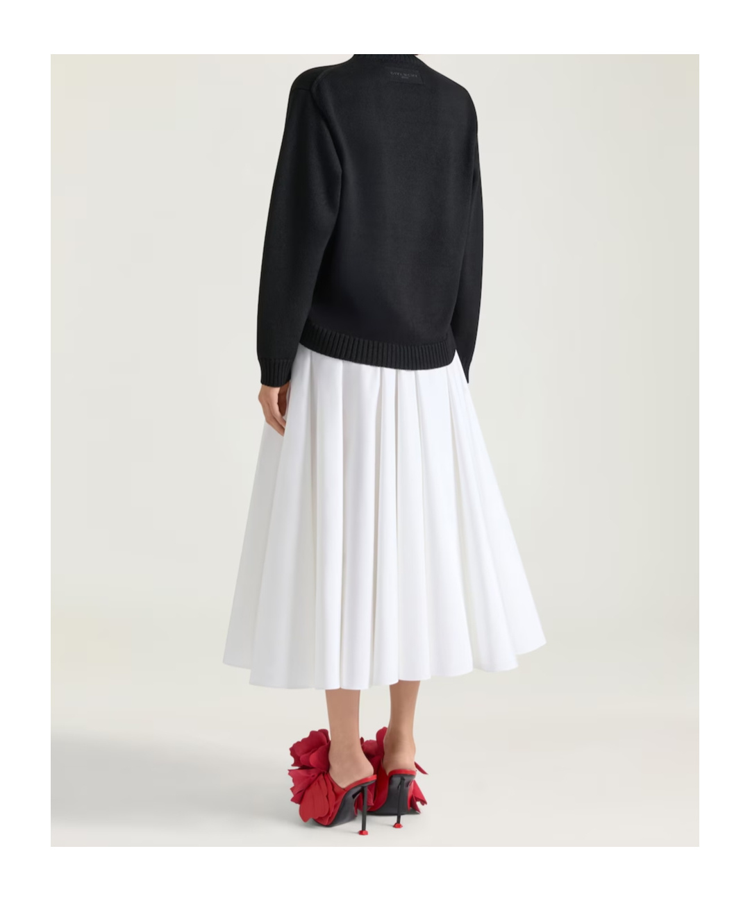 Givenchy Ruched Sweater In Wool In Black