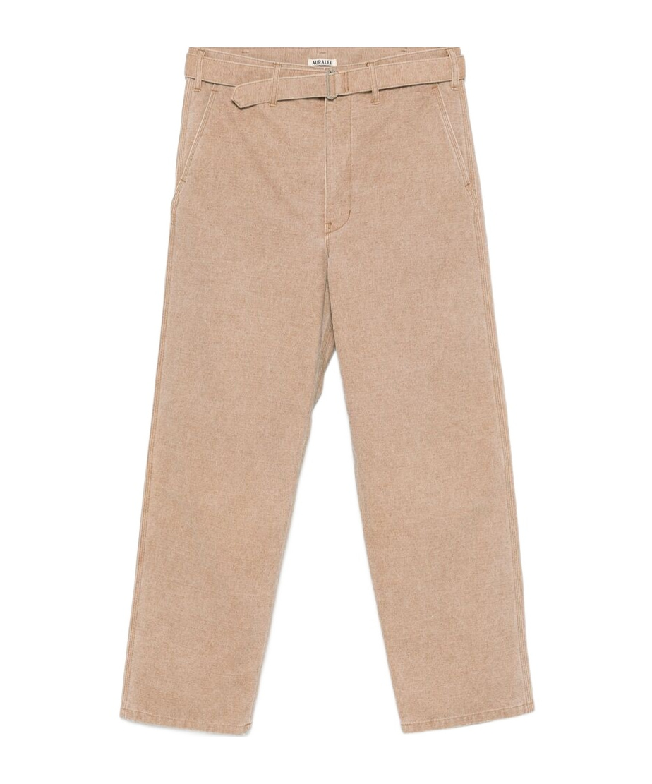 Auralee Girdle Casual Pants In Nude