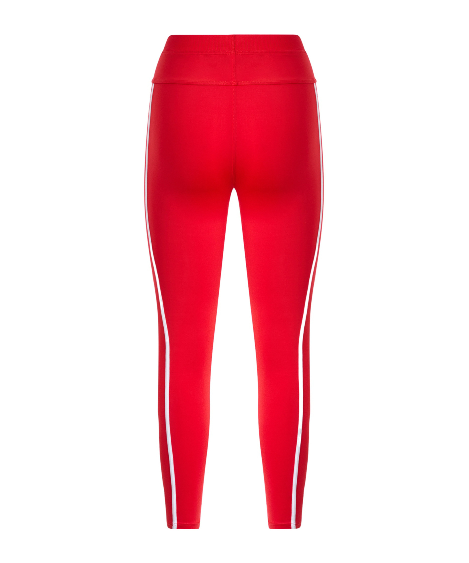 Pinko Side-striped Slim-fit Leggings In Red