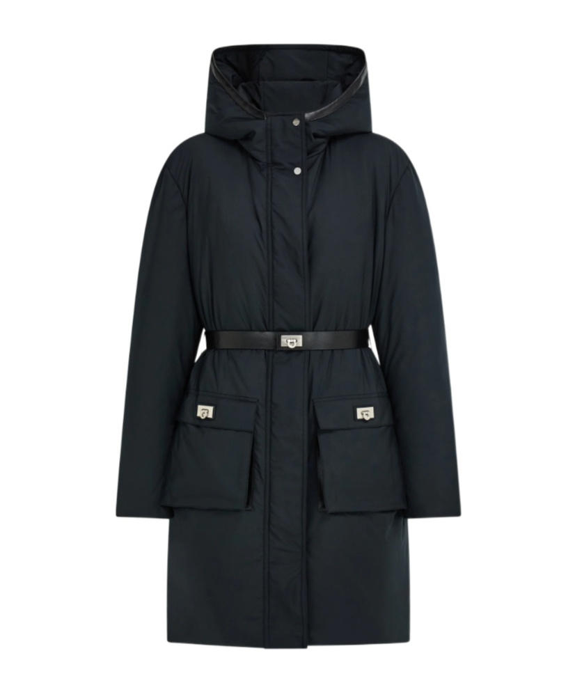 Ferragamo Padded Parka Jacket In Black