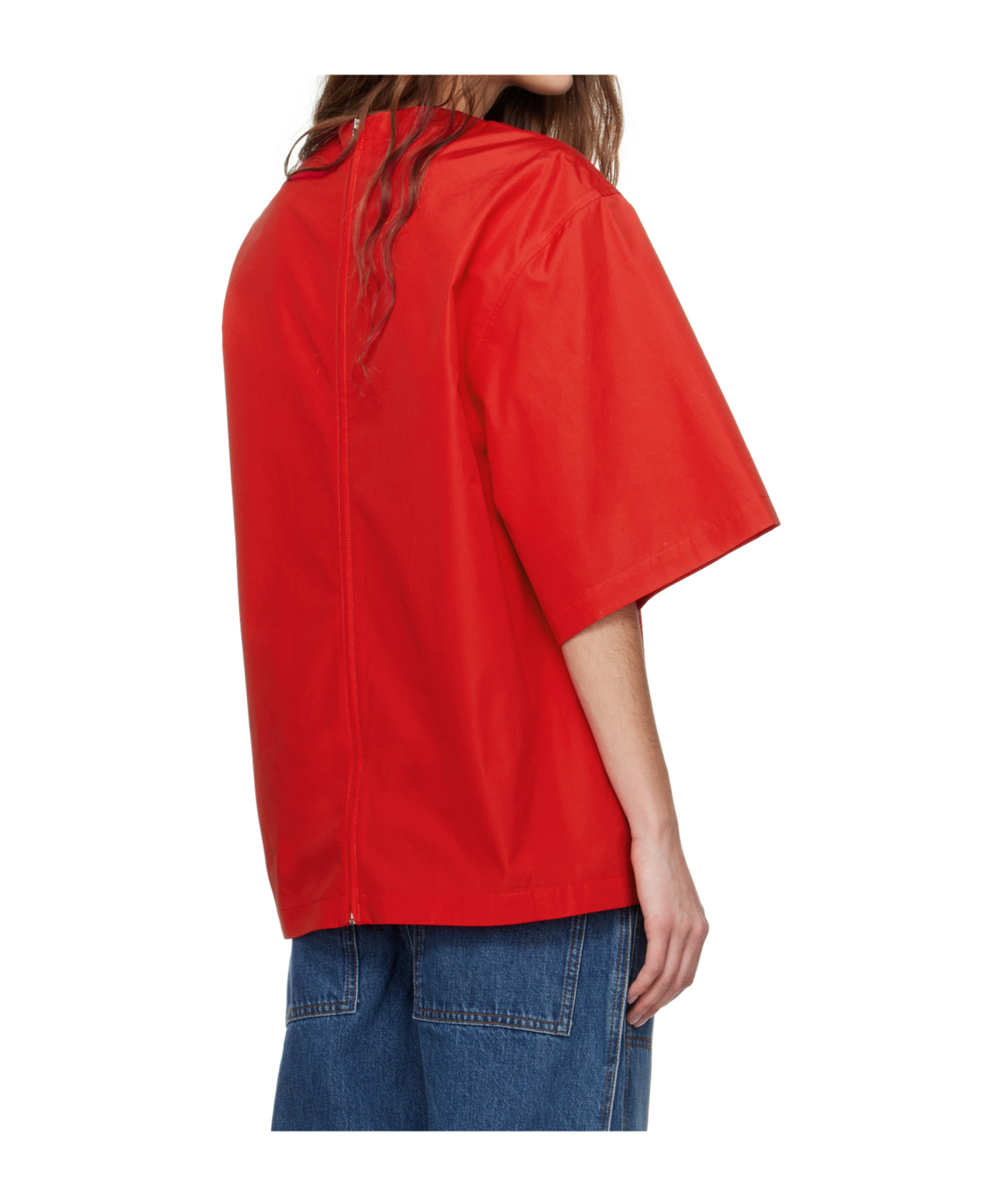 Co Red Oversized Poplin T-shirt