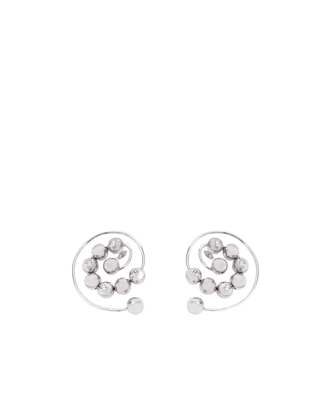 Jean Paul Gaultier Spiral Earrings In White