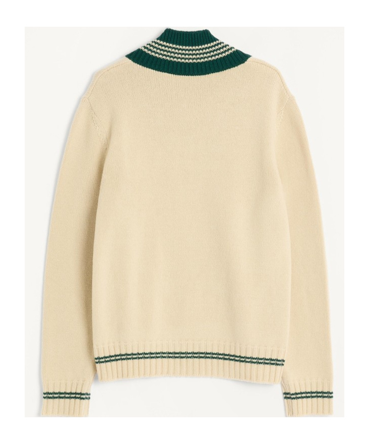 Valentino Butter-coloured Sweater With Le Chien De La Maison Embroidery In Nude