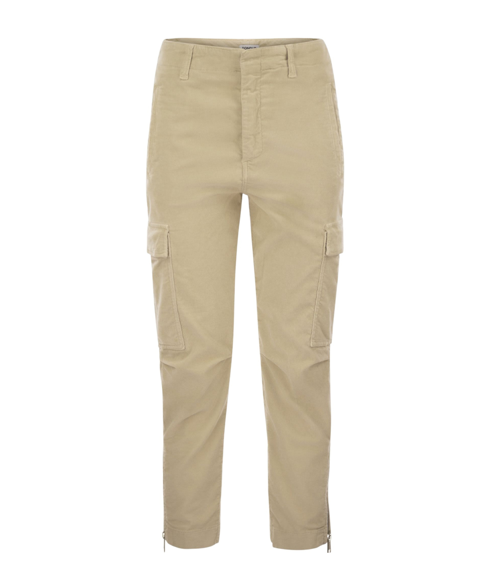 Dondup Logo Detail Cargo Trousers In Neutral