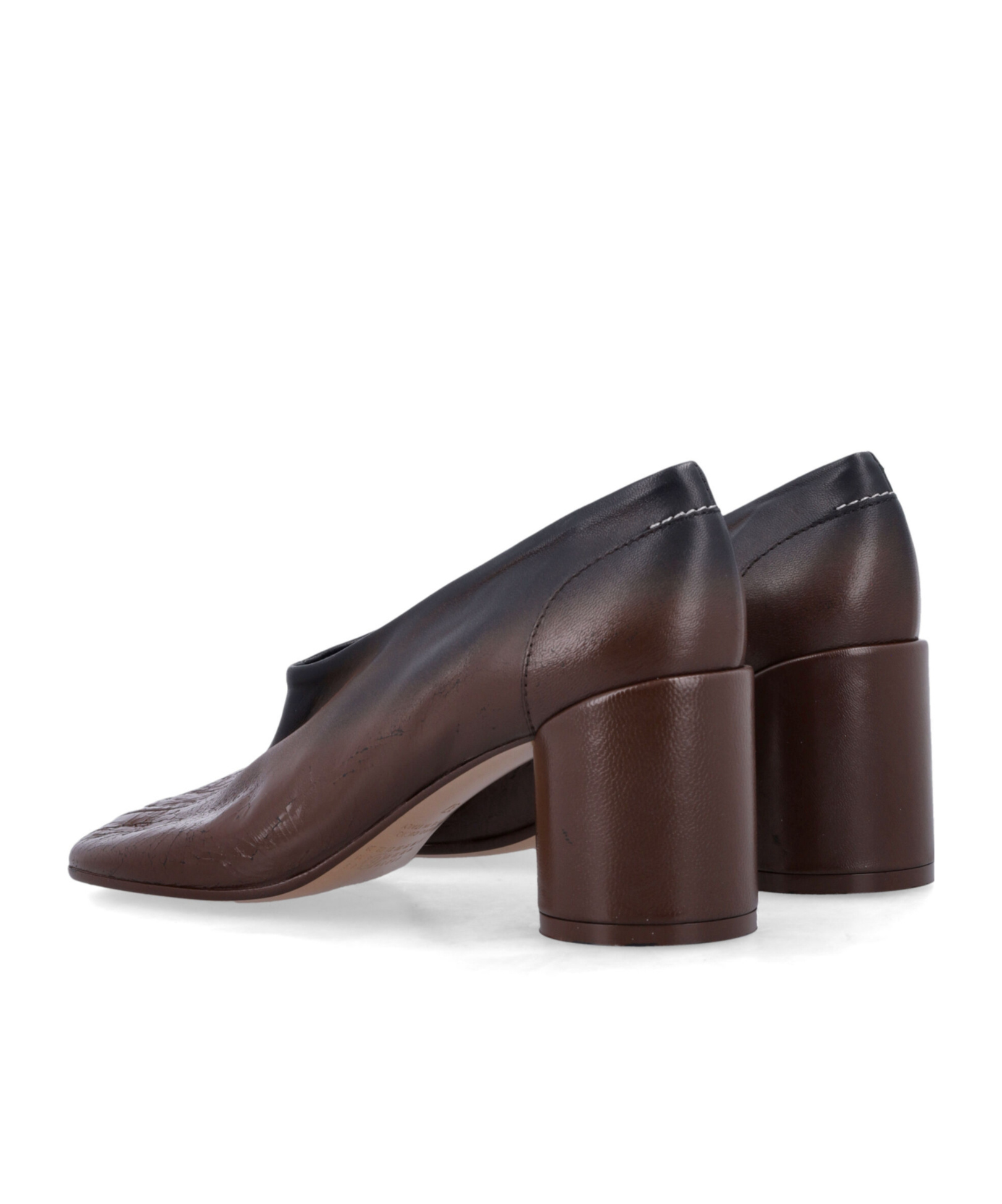 Mm6 Maison Margiela 70mm Anatomic Leather Block-heel Pumps In Brown