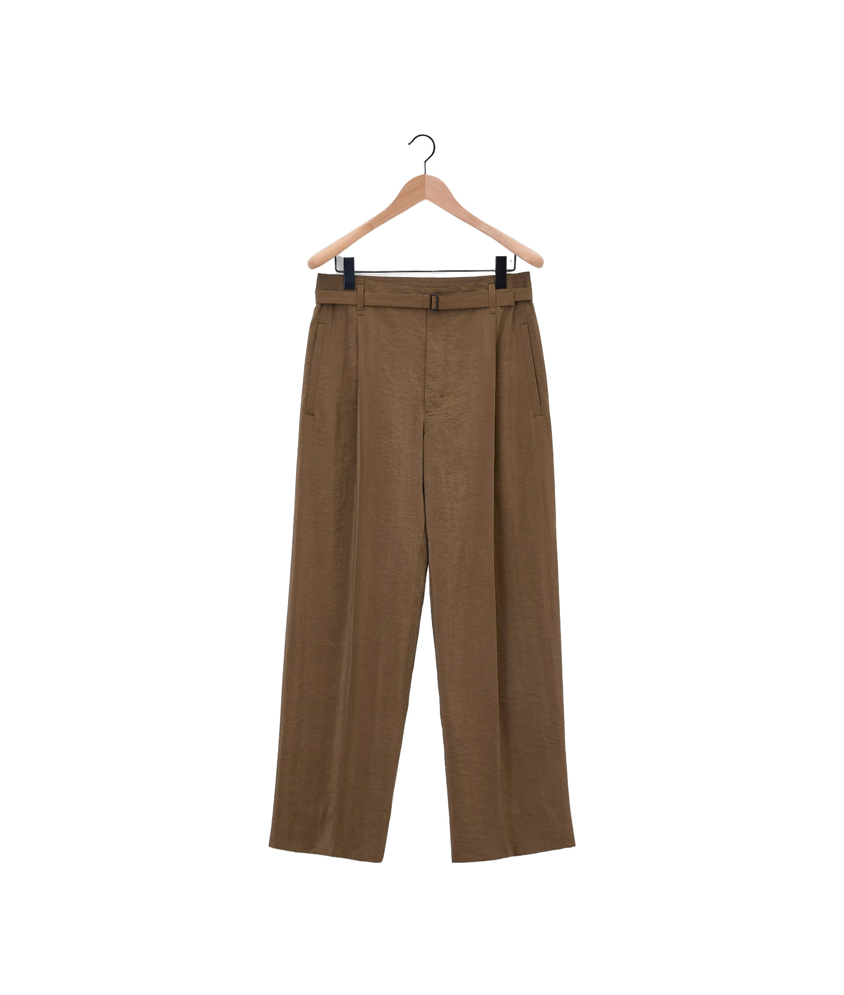 LEMAIRE BELTED STRAIGHT-LEG TAILORED TROUSERS