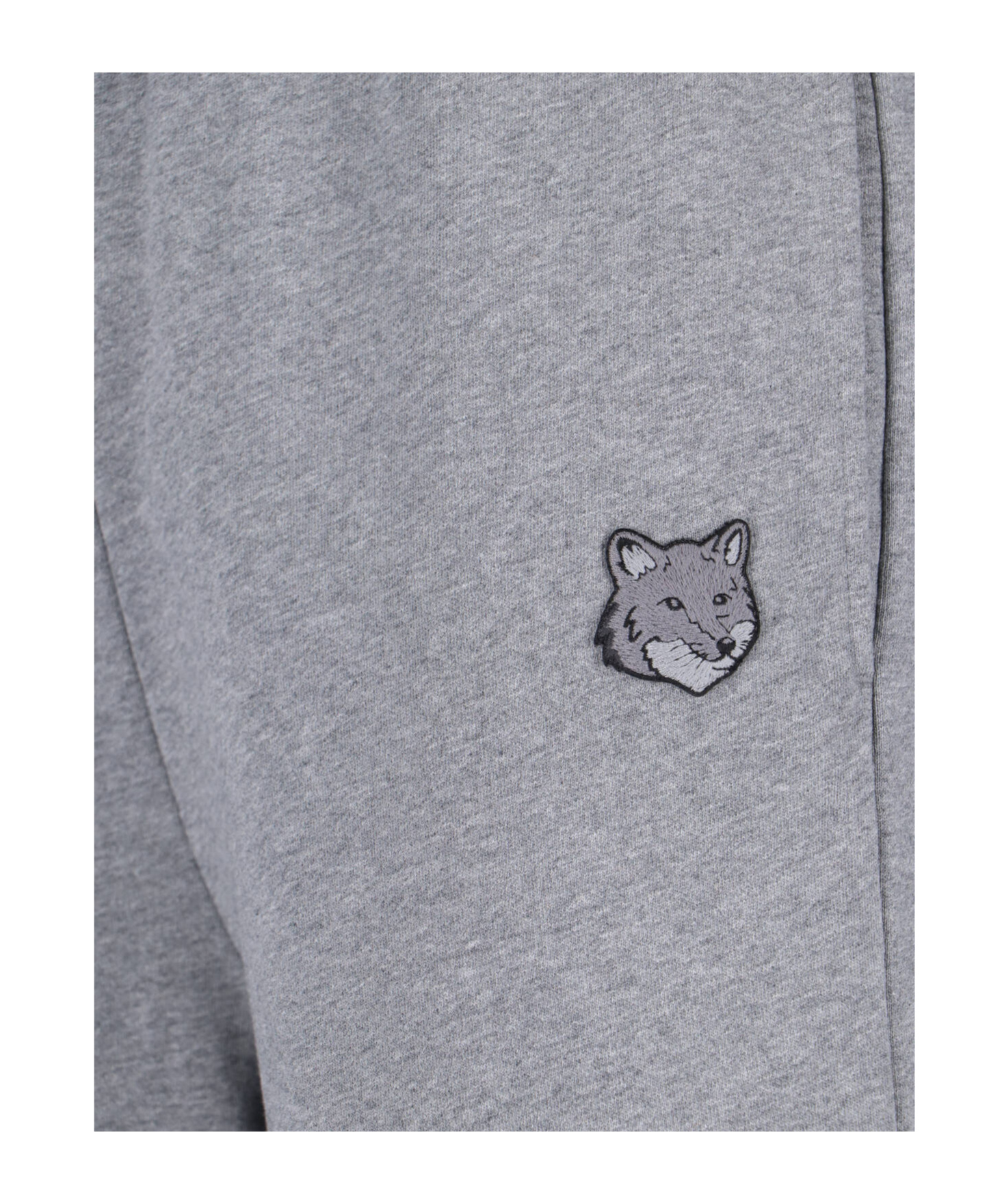 Shop Maison Kitsuné Bold Fox Head Track Pants In Gray