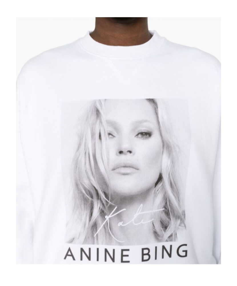 Shop Anine Bing Long-sleeved Sweater In White