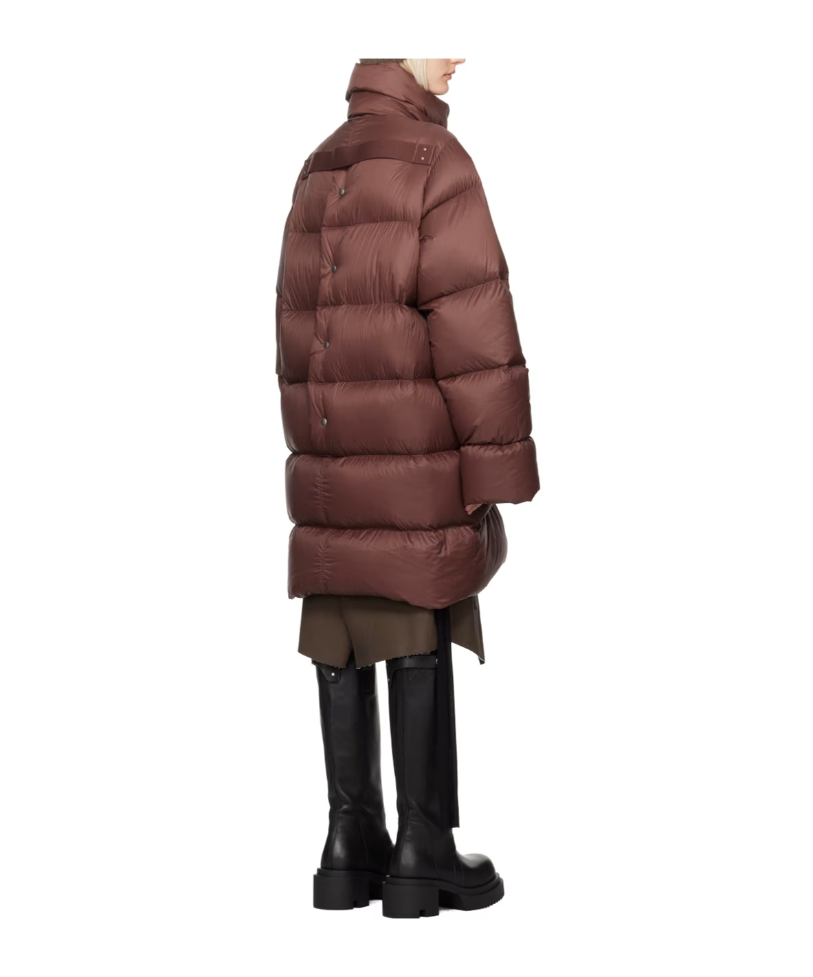 Rick Owens Turtle Quilted Down Jacket In Red