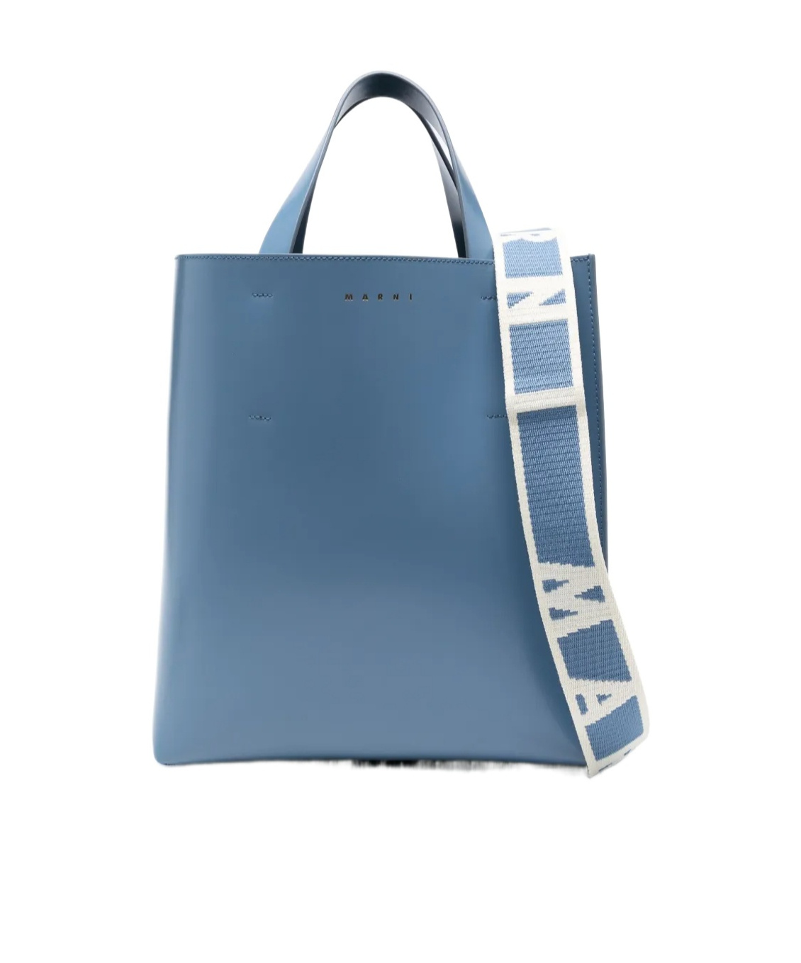 Shop Marni Small Museo Tote Bag In Blue