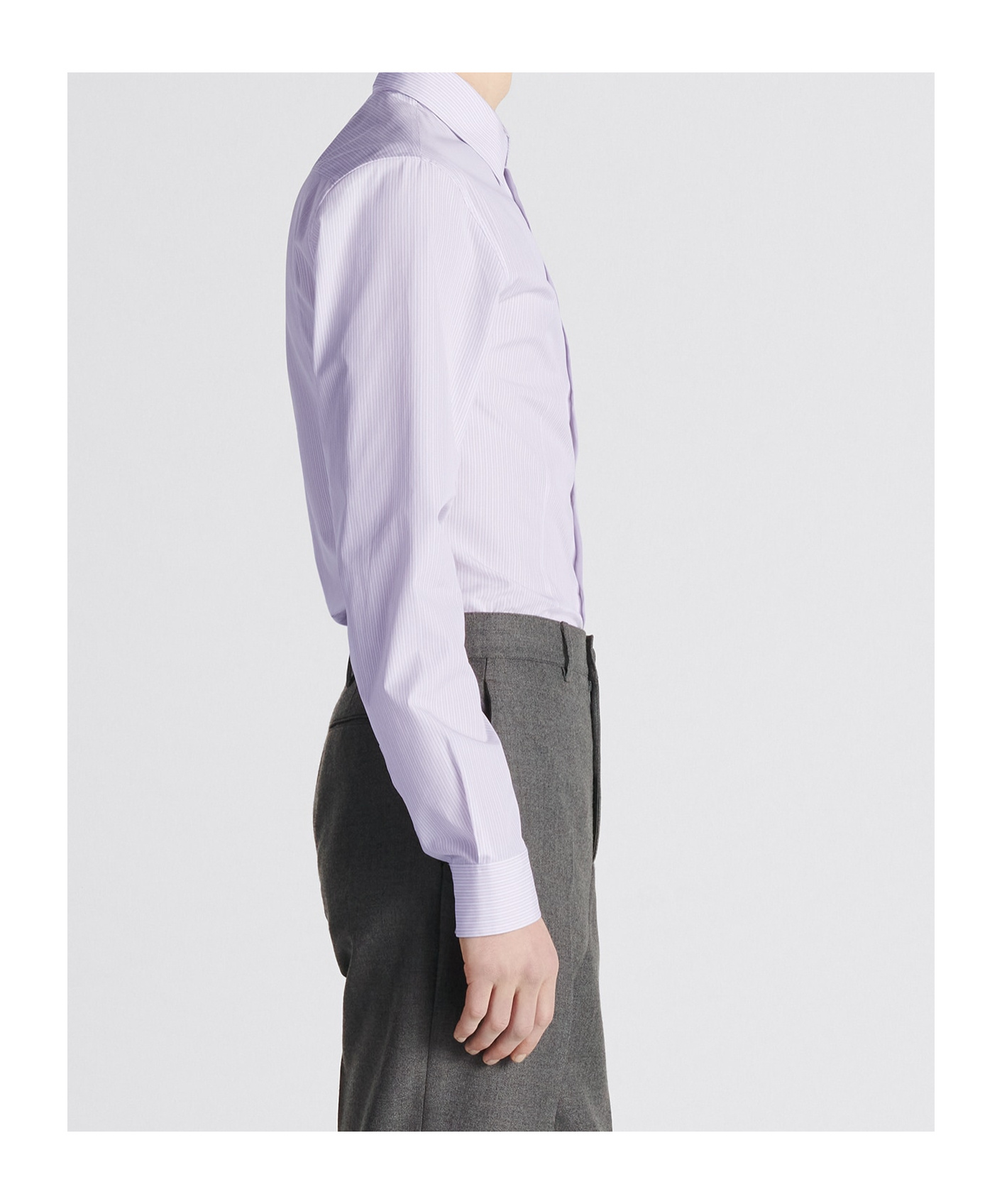 Dior Striped Long-sleeved Shirt In Purple