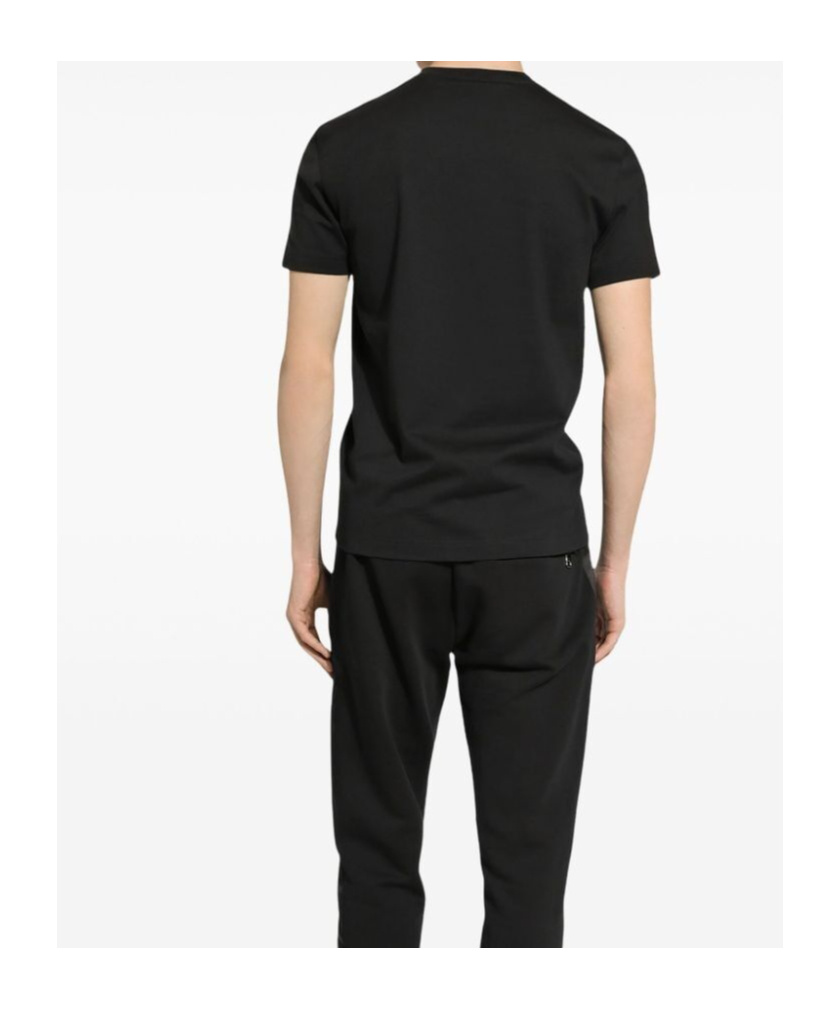 Dolce & Gabbana Dg-embroidered Jersey Crewneck T-shirt In Black