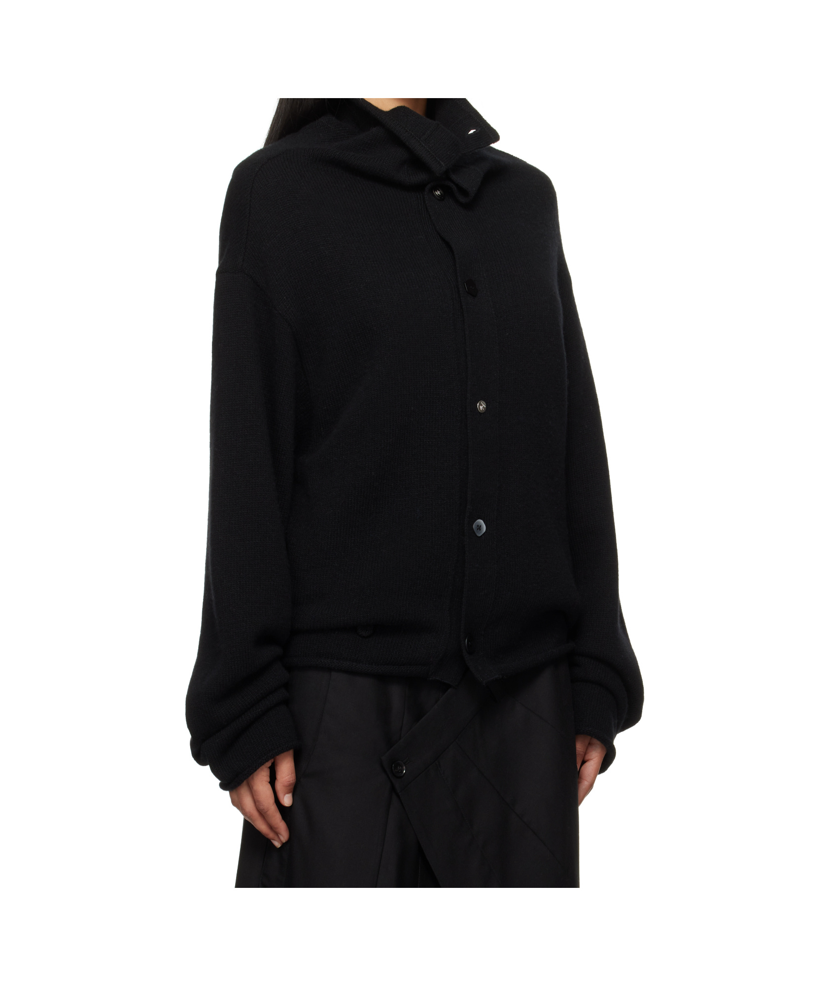 Ader Error Long-sleeved Cardigan In Black
