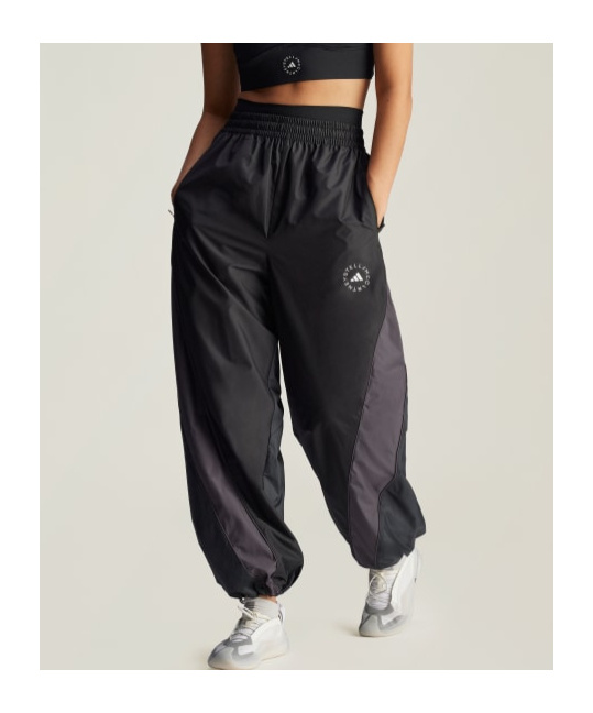 Shop Adidas By Stella Mccartney Wide-leg Track Pants In Black