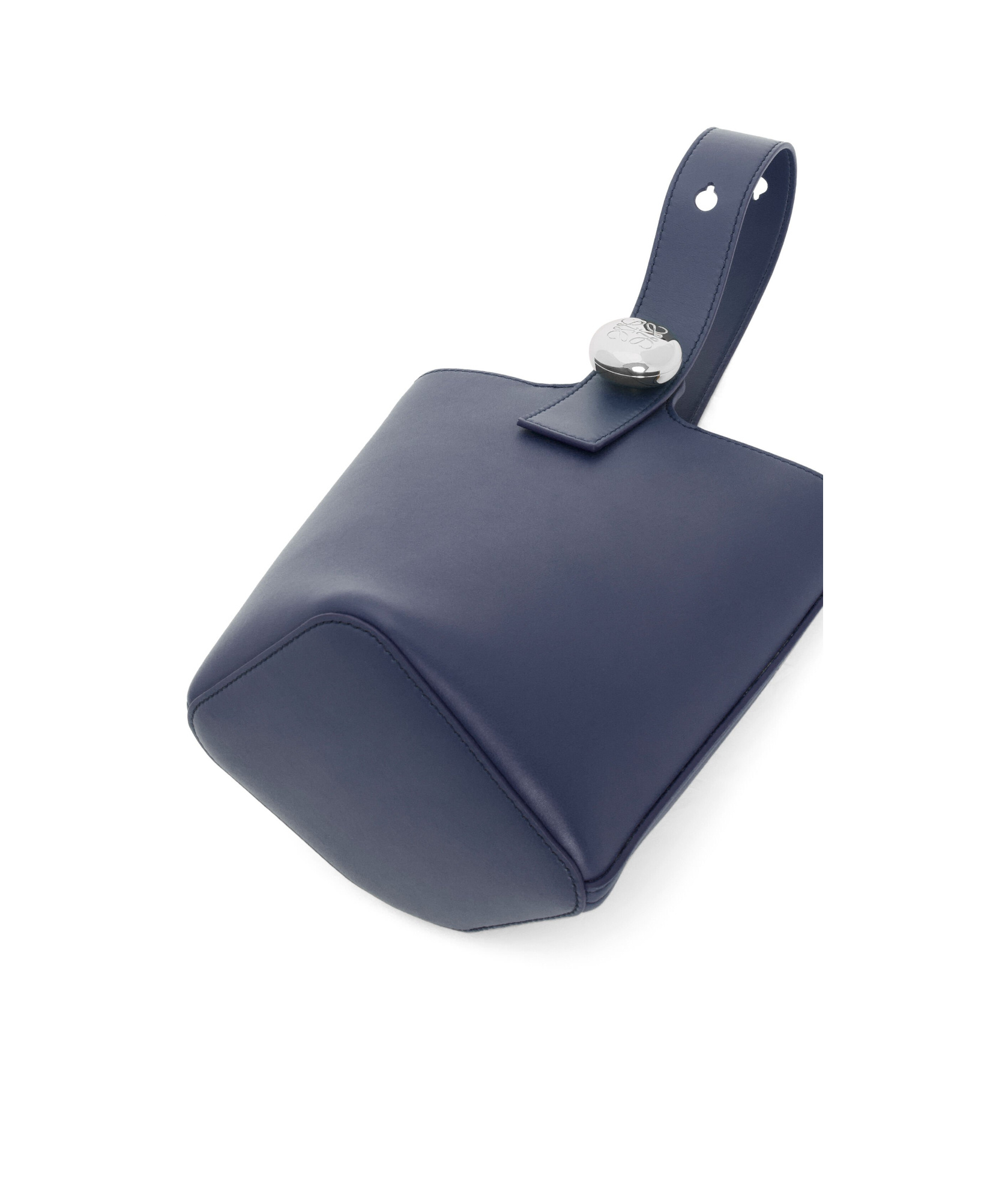 Loewe Mini Pebbled Leather Bucket Bag In Blue
