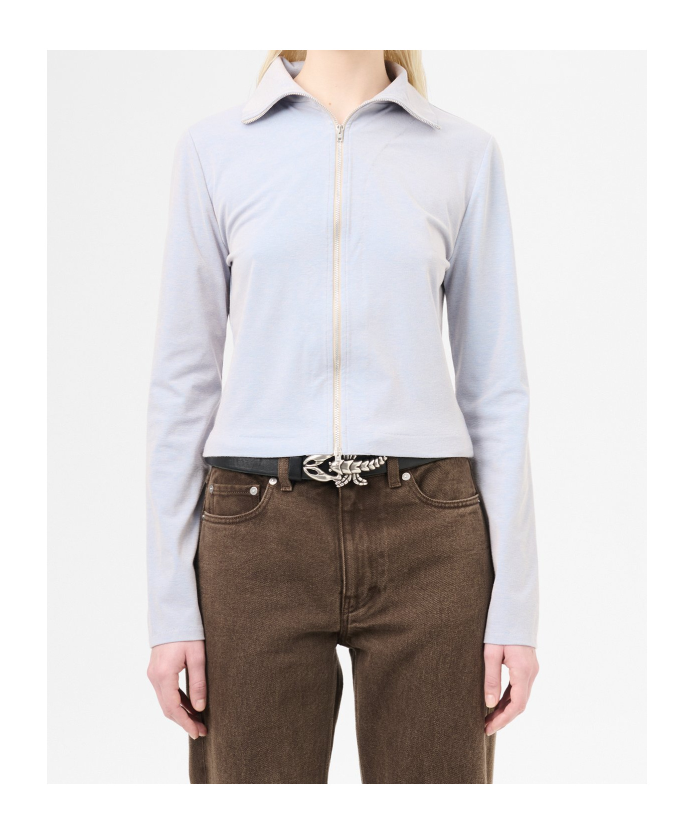 Our Legacy Slim Zip Longsleeve In White