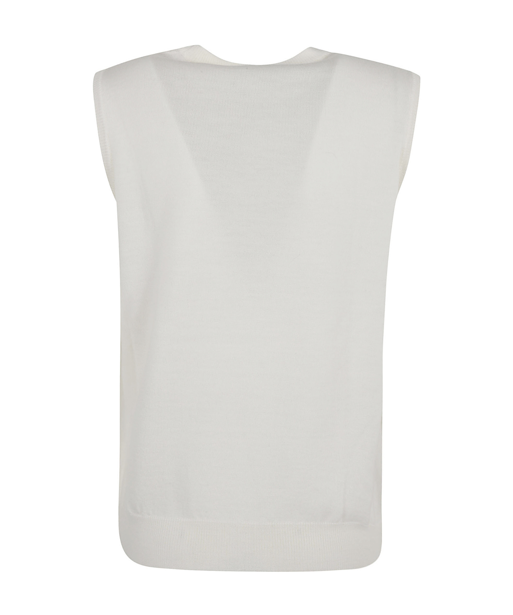 Fabiana Filippi Crystal Embellished Sleeveless Sweater In White