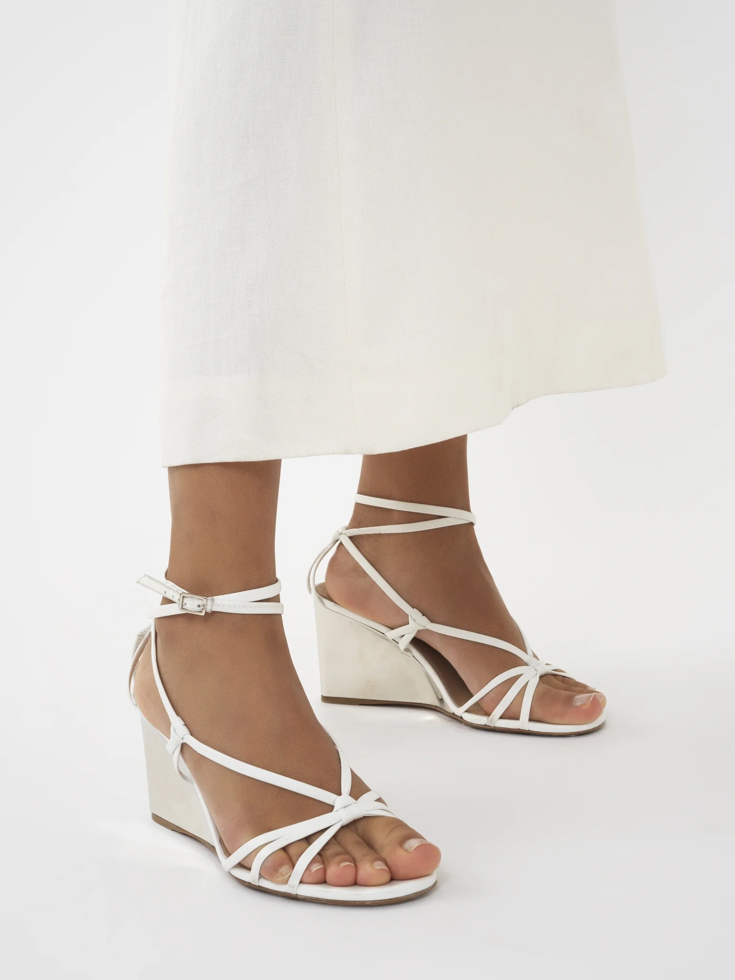 Chloé Rebecca Open-toed Heels In White