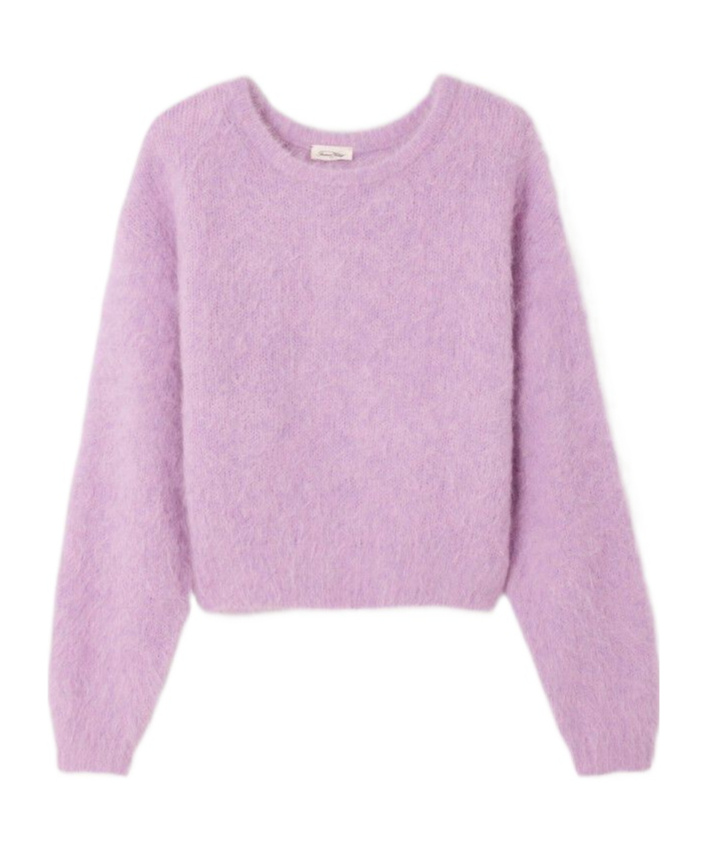 American Vintage Crew Neck Sweater In Pink