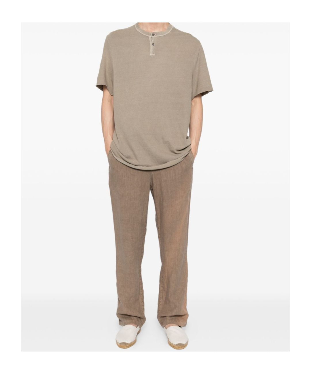 James Perse Crew Neck Short-sleeved T-shirt In Brown