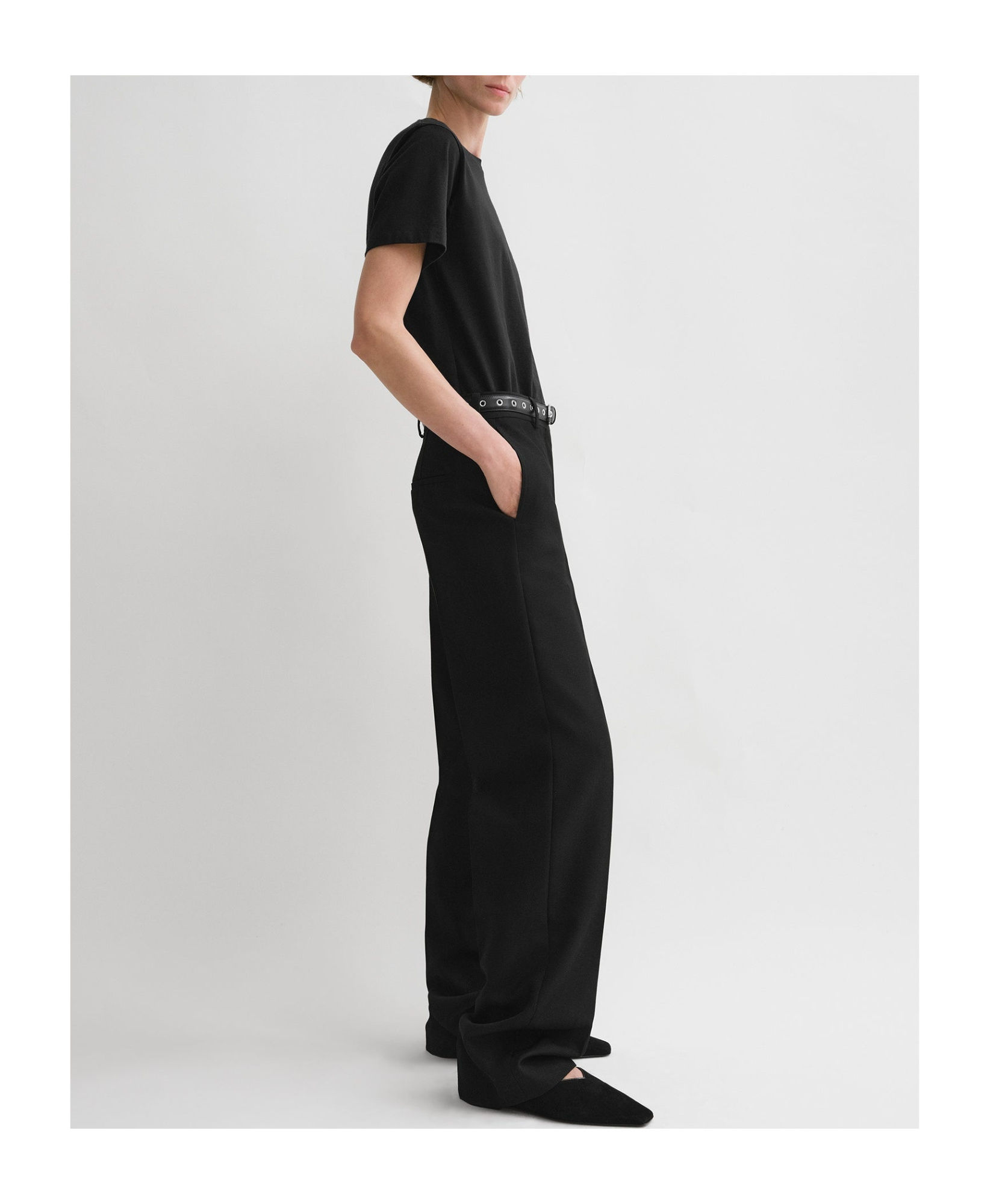 Totême Cotton Jersey T-shirt In Black