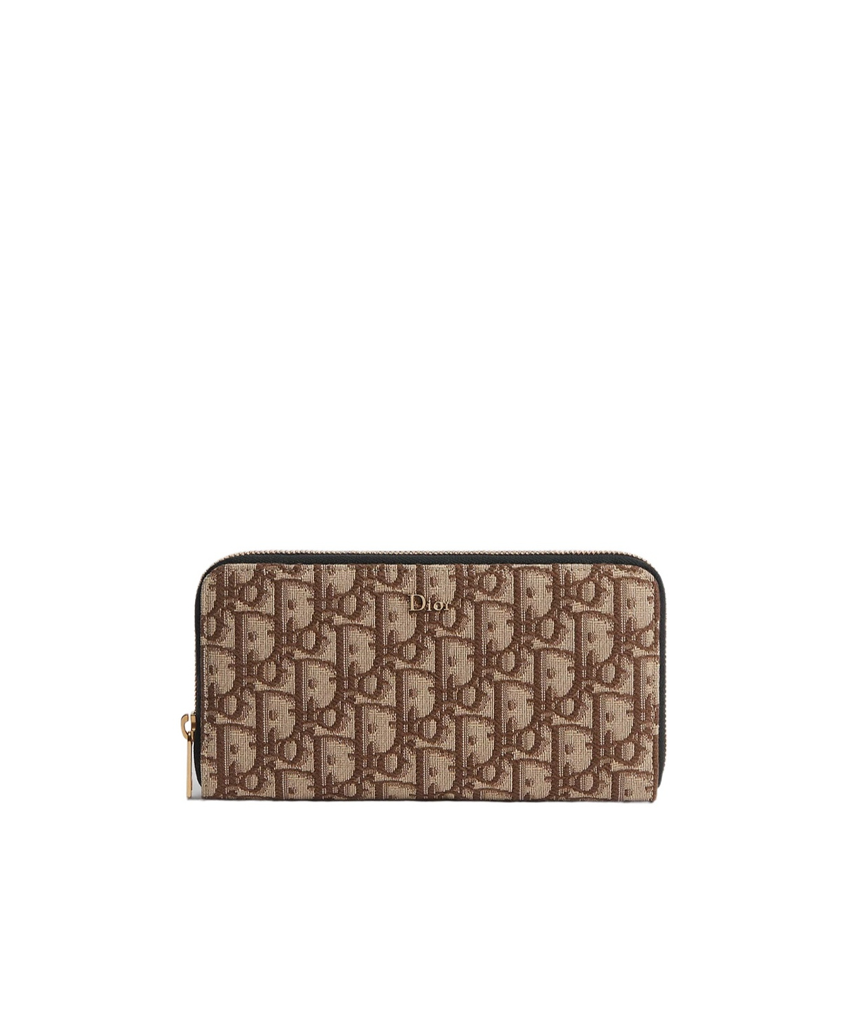 Dior Zipped Long Wallet In Brown