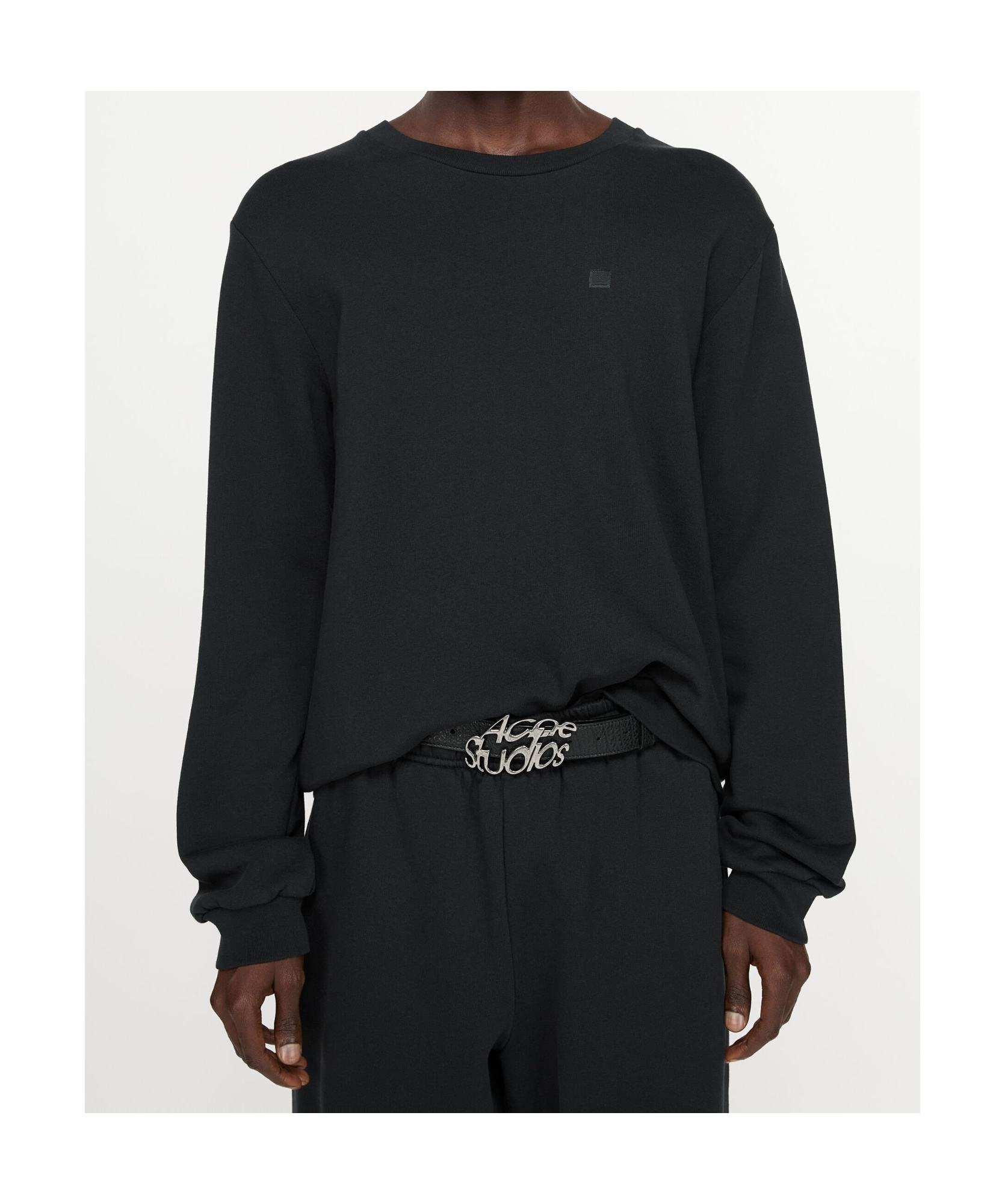 Shop Acne Studios Organic-cotton Sweatshirt In Black