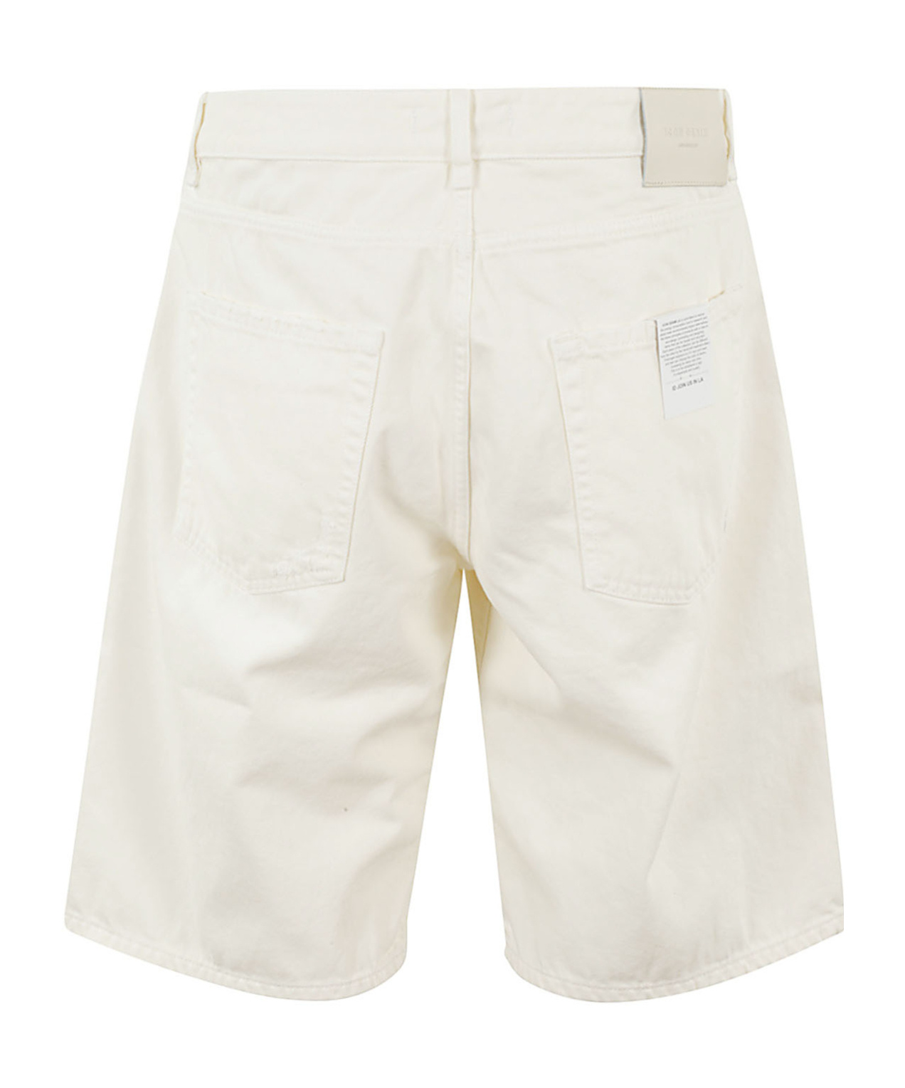 Icon Denim Denim Shorts With Belt Loops In White