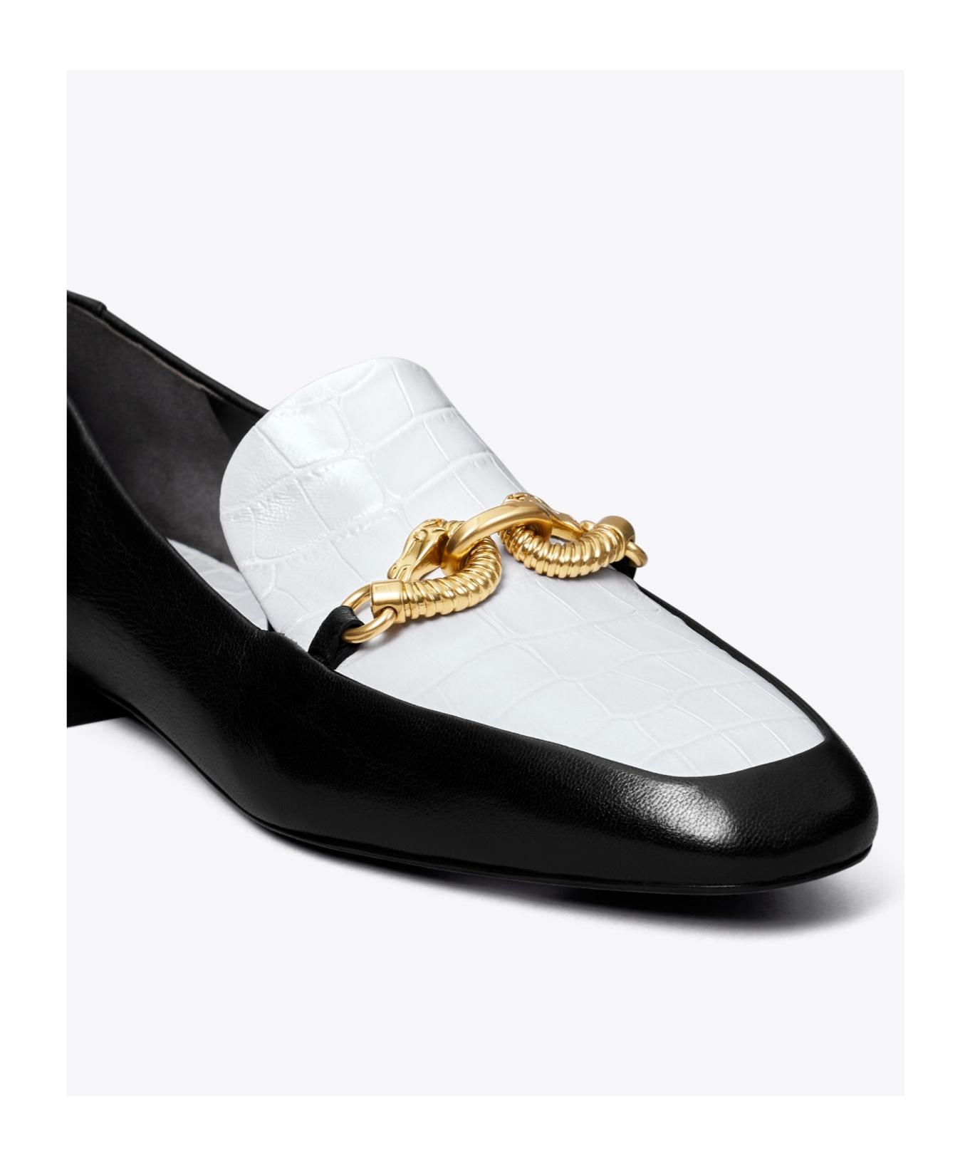 Tory Burch "jessa" Loafers Chain Detail In Black