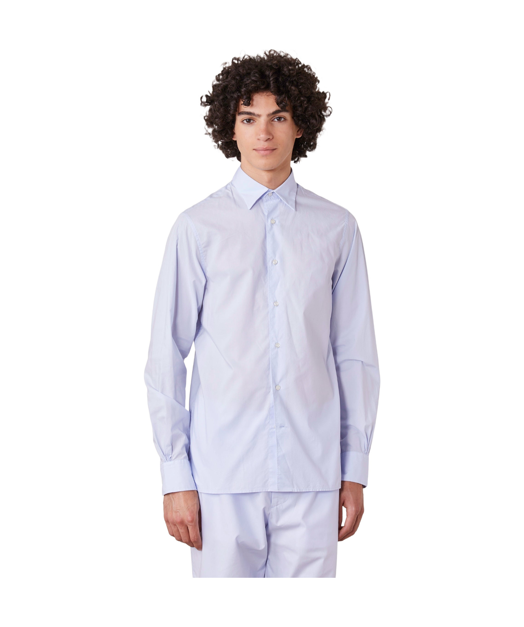 OFFICINE GENERALE POINTED COLLAR LONG-SLEEVED SHIRT