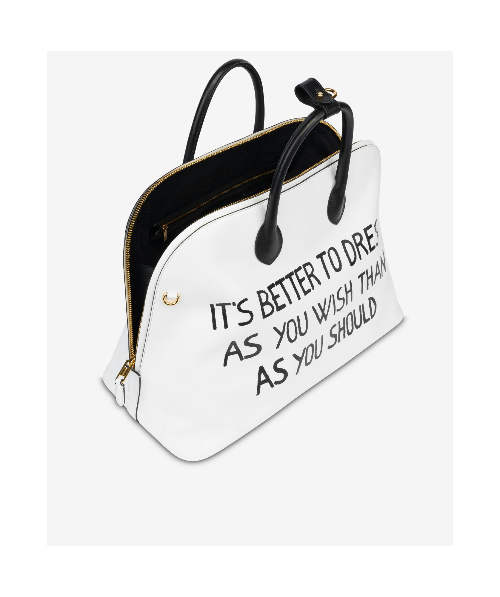Moschino Double Handle Tote Bag In White