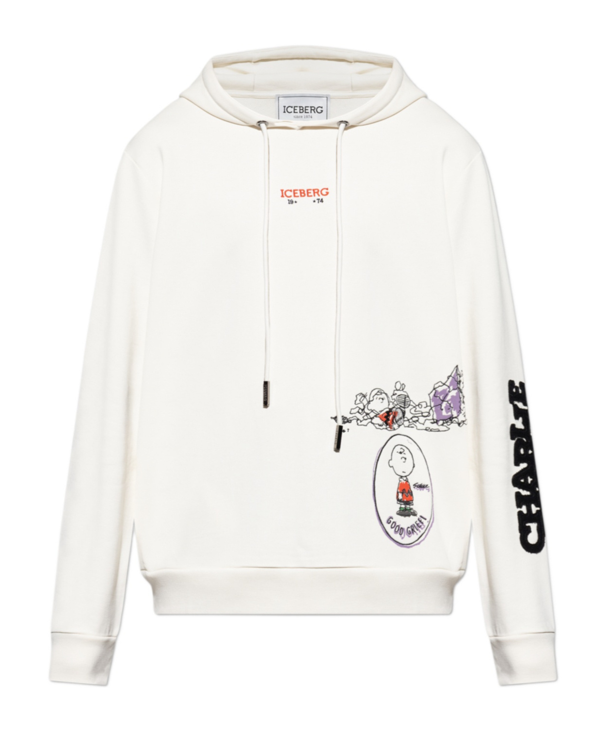 Iceberg X Peanuts Graphic Drawstring Hoodie In White