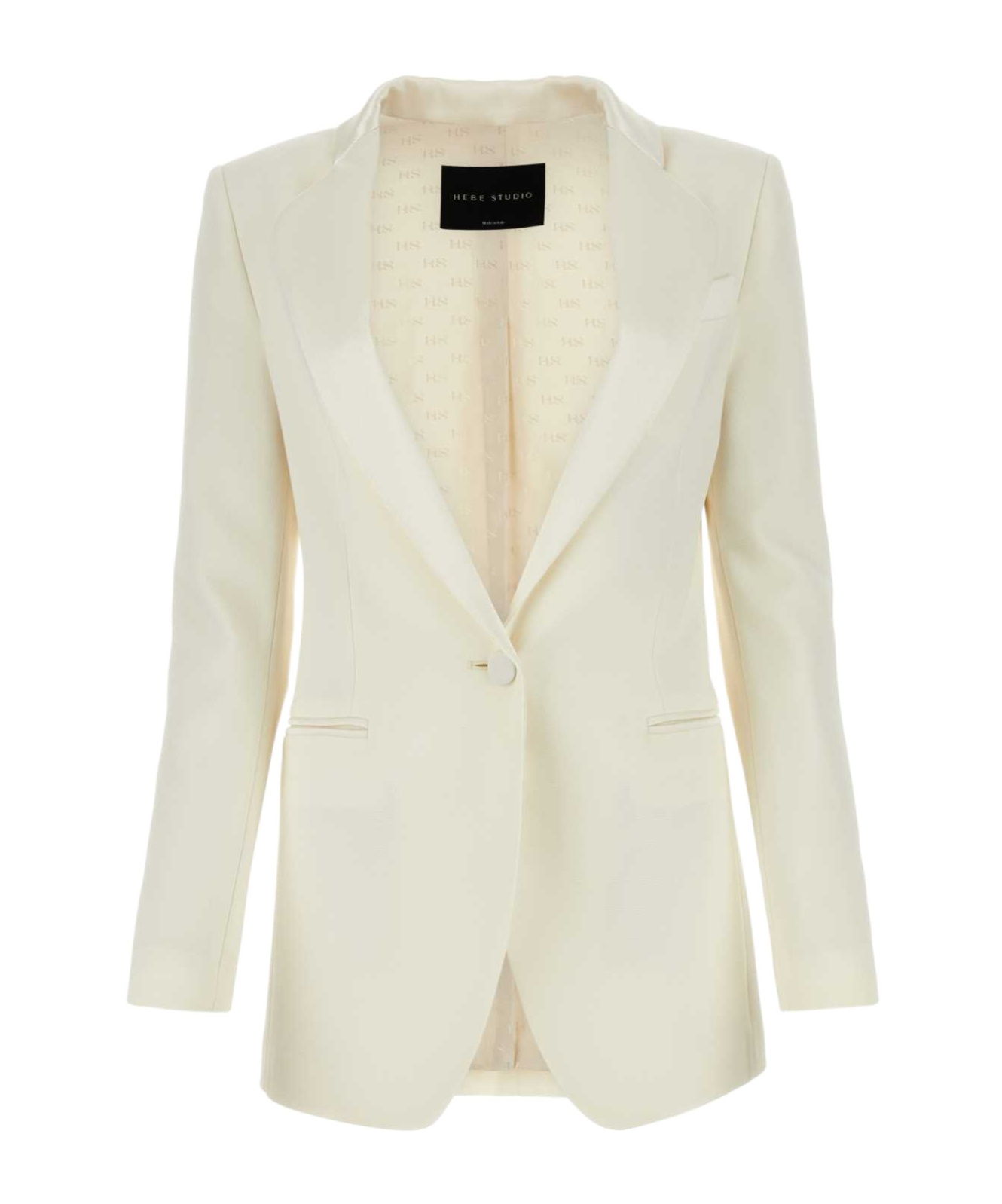 Hebe Studio Double-breasted Blazer In White