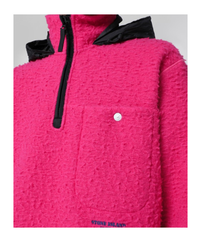 Stone Island Mens Fuchsia Marina Long-sleeve Wool Blend Sweater In Pink