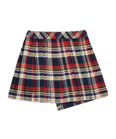 Max & Co Checked Cotton Skirt In Multicolor