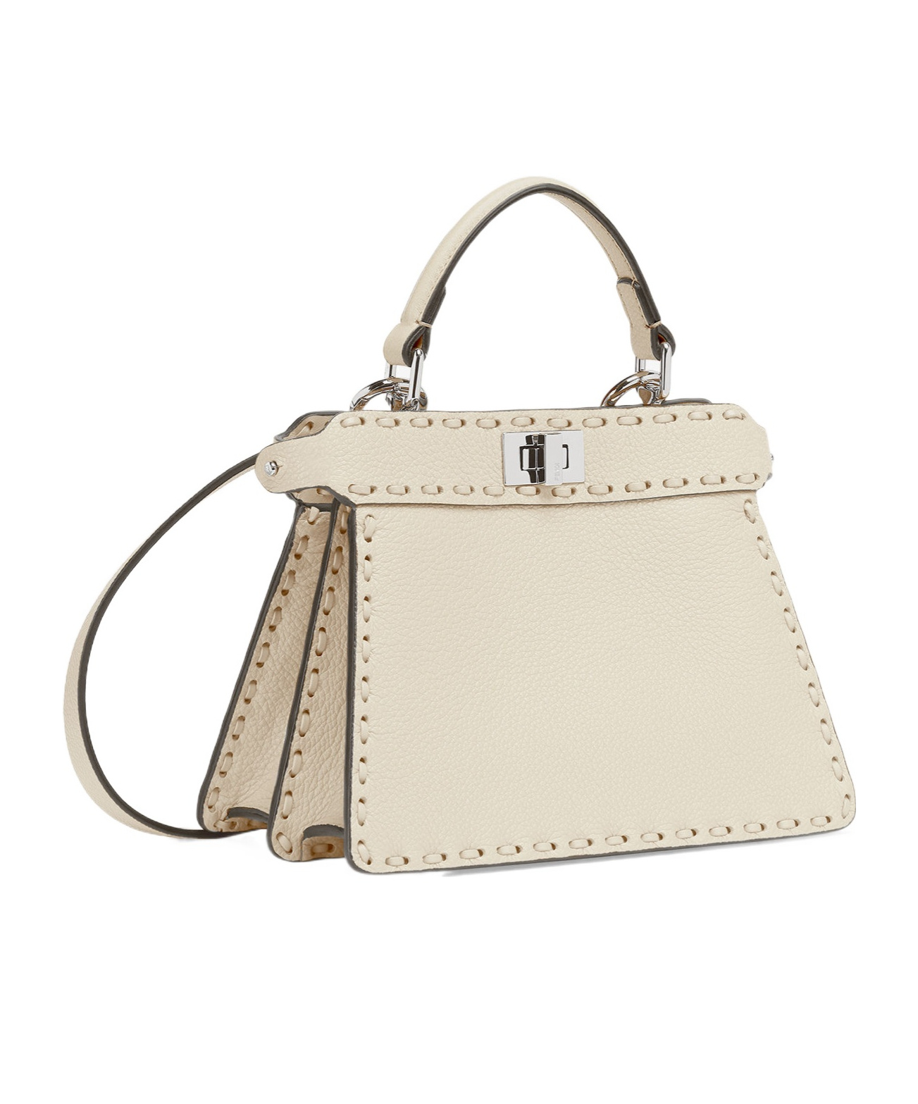 FENDI CAMELLIA-COLOURED SELLERIA BAG WITH 306 HAND-SEWN TOPSTITCHES