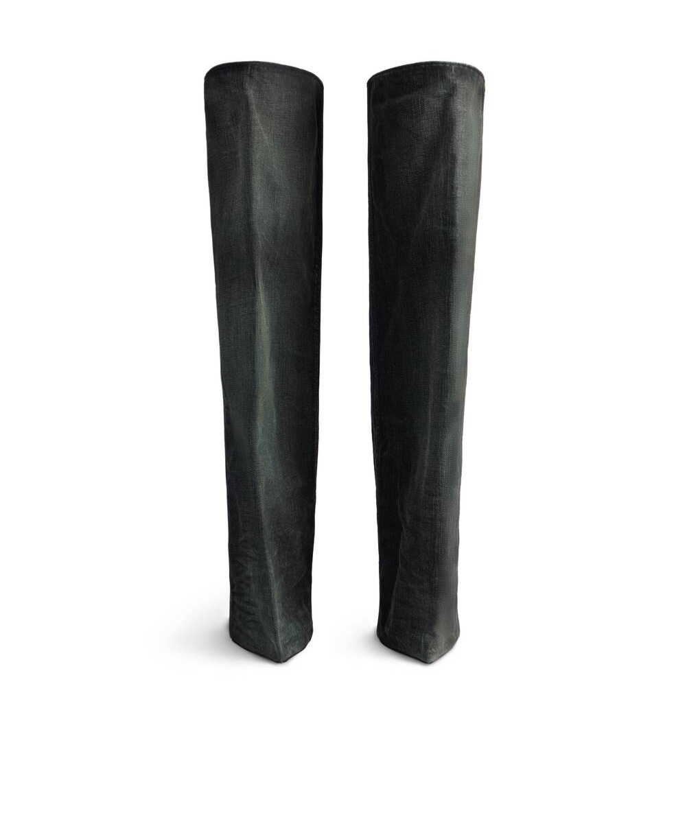 Balenciaga Wader Puffer Wide-shaft Stiletto Boots In Black