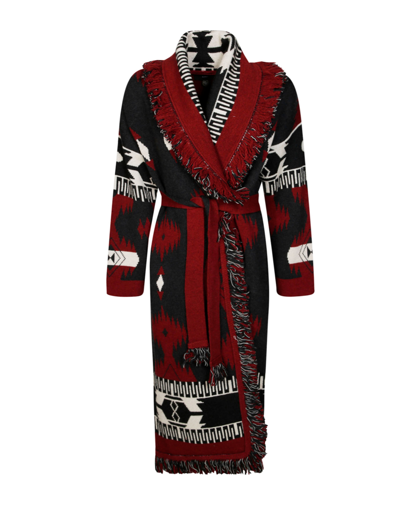Alanui Long-sleeved Knitted Cardigan In Multi