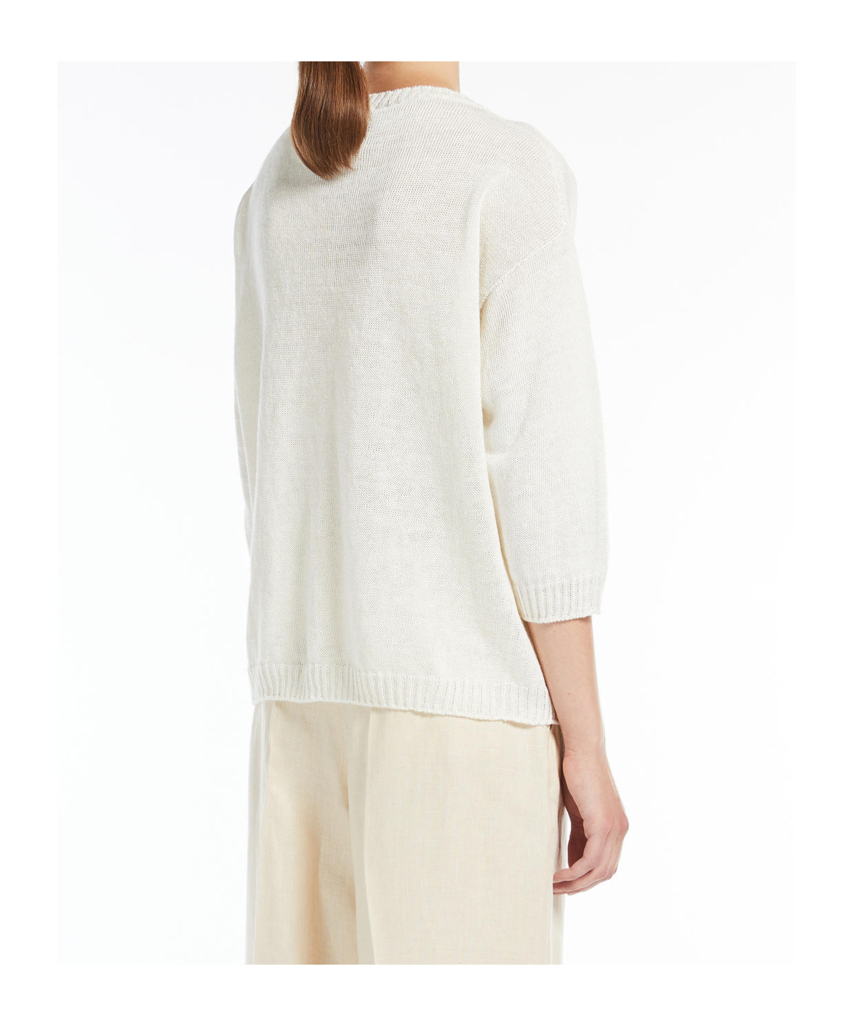 Weekend Max Mara Round Neck T-shirt In White