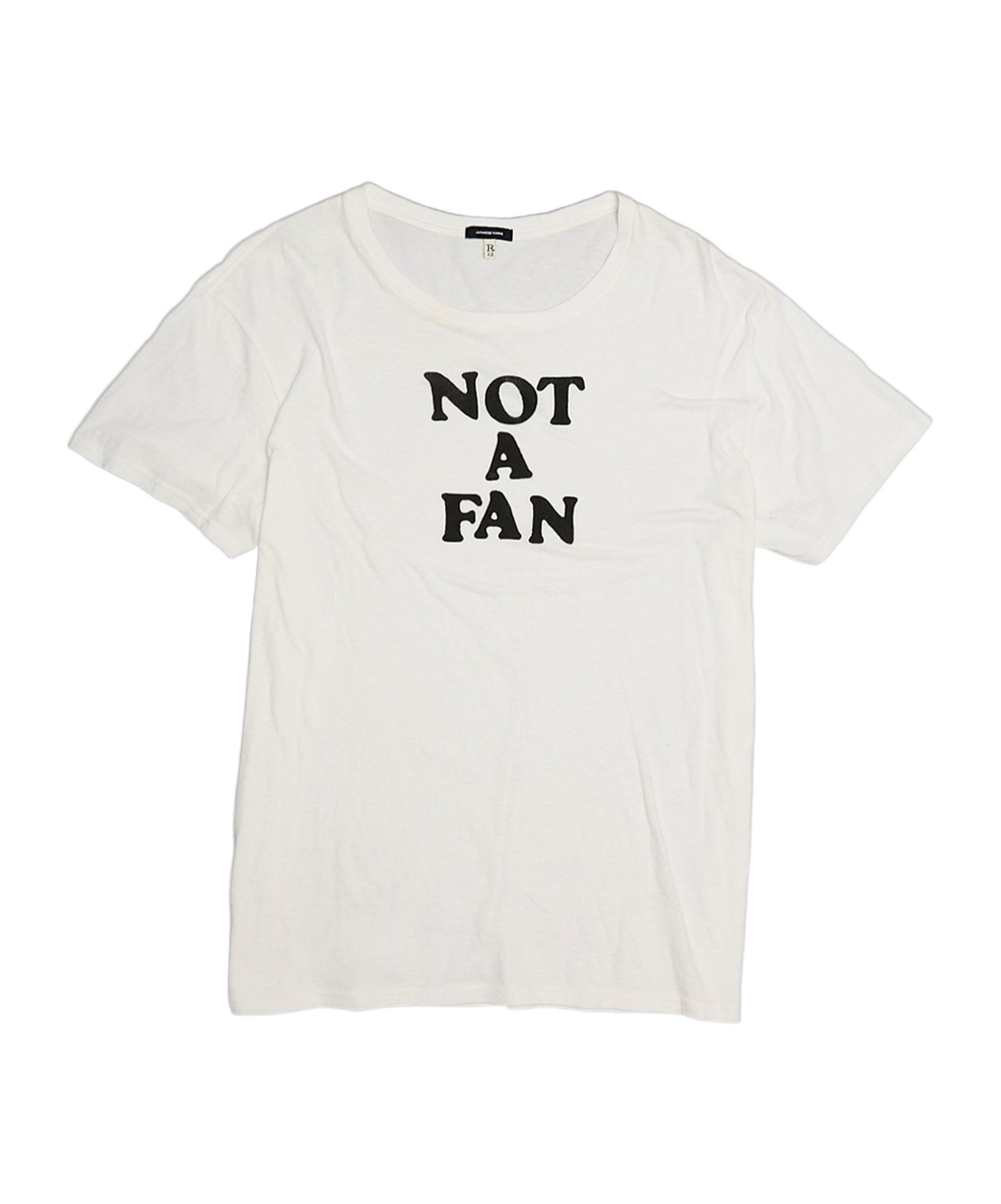 R13 Not A Fan T-shirt In White