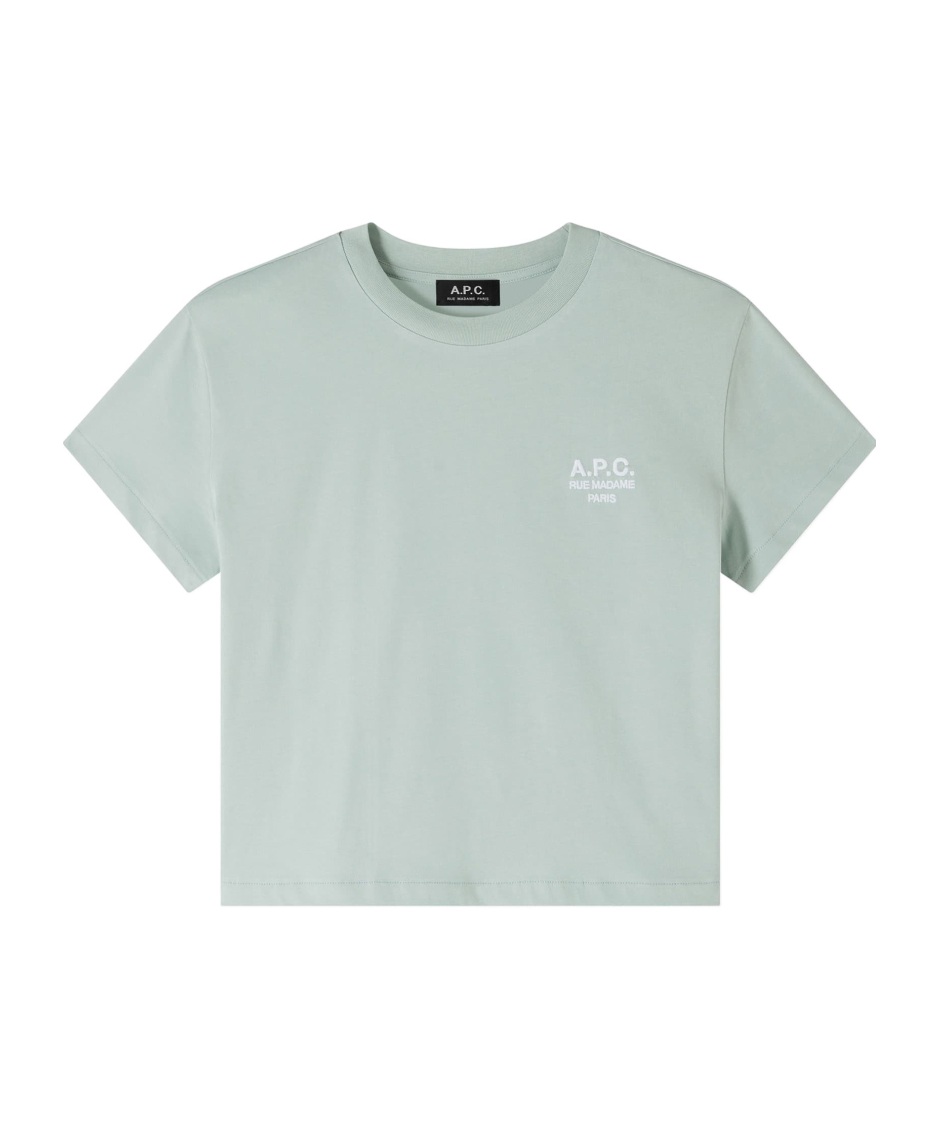 Apc A.p.c. Logo Embroidered Crewneck T-shirt In Green